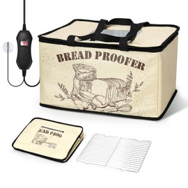 LIFVCNT Bread Proofing Box, Foldable Dough Proofer with Shelf, Adjustable Temp (50–113℉) & 1–12H Timer, Sourdough Starter Warmer for Home Bread & Pizza Baking