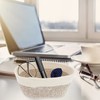 Closet Storage Bins Imitation Rattan Basket Cotton Rope Storage Plant