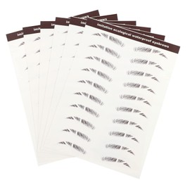 WOONEKY Instant Natural Brows 6pcs Hair-like Eyebrow Stickers False Eyebrows Cosmetics No Embroidery No Pain No Time