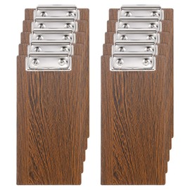PATIKIL PATIKIL Check Presenters for Restaurants, 30Pcs Mini Clipboard Wood Check Holder Half Page Menu Holder for Restaurant Cafe Waitress Guest Check Server, Brown