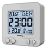 Technoline WT 235 Radio-Controlled Alarm Clock Silver with Touch Sensor,