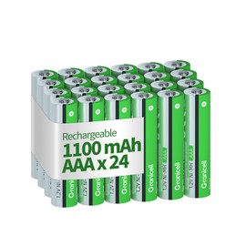 Granicell AAA Rechargeable Batteries 1100 mAh High Capacity 1300 Cycle,1.2V NiMH Low Self Discharge AAA Battery,24 Pack