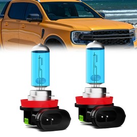 LECCIBUB Fog Light Bulbs Compatible With Ford Ranger 2021-2022, H11 Fog Lights Halogen Light Bulb, Super Bright 6000K White, Plug and Play, Pack of 2