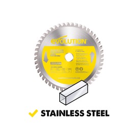 Evolution Power Tools 180BLADESS Stainless Steel Cutting Saw Blade, 7-Inch x 48-Tooth, Yellow