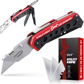 Gifts for Dad, Fathers Day Dad Gifts, Fathers Day Birthday Unique Gift Ideas from Daughter Son, 6 in 1 Utility Multitool Knife, Box Cutter, EDC, Work Folding Knifes