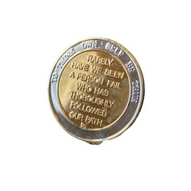 2 Year AA Founders Medallion Bi-Plate Sobriety Chip