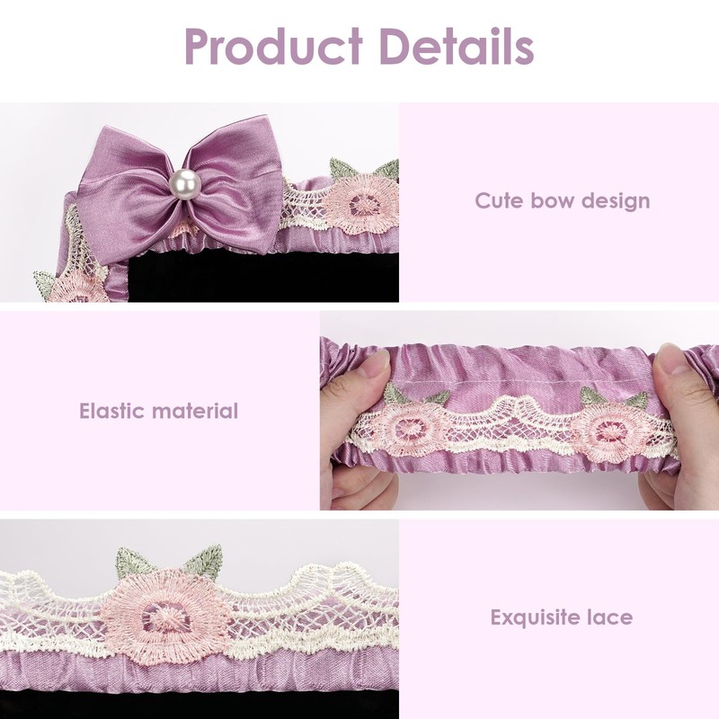ReignSword 2 Pcs 23''-26'' Cute Computer Monitor Cover with Bow