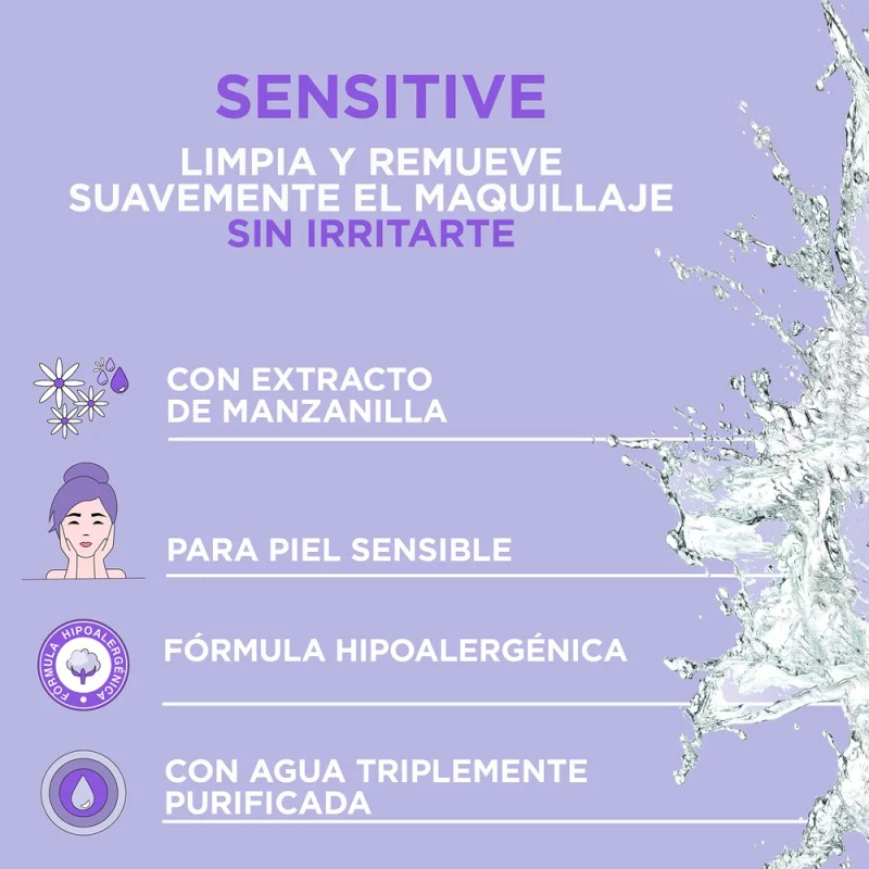 Agua Micelar Pond´s Piel Sensible Hipoalergénica 300ml