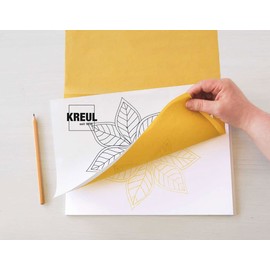 KREUL 90644 - Copier Paper Yellow 3 Sheets DIN A3 for Transferring Motifs to Dark Undergreen