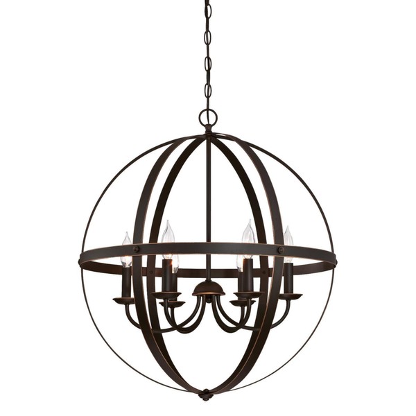 Westinghouse Lighting 6328200 Stella Mira Six-Light Indoor Chandelier, Oil Rubbed Bronze Finish with Highlights