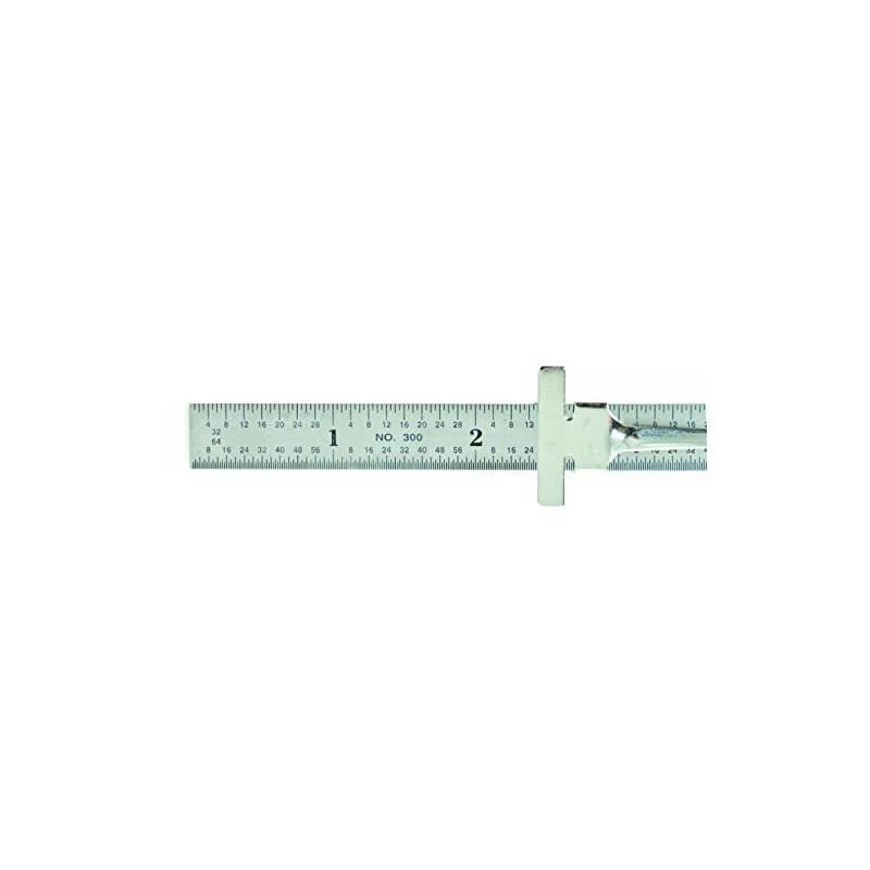 General Tools 300/1 6-Inch Flex Precision Stainless Steel Ruler, Chrome