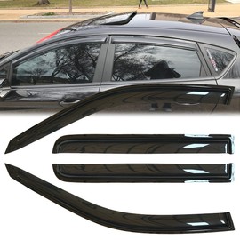 4pcs Original Shatterproof Rainproof Side Window Wind Deflectors for 2009-2019 Ford Fiesta(Sedan & Hatchback),Rain Guards,Nice Looking Window Visors for Cars,Vent Deflector 94547