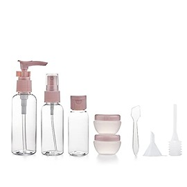 ZALUJMUS Travel Bottles Set 8 Pcs Air Travel Size Bottle Toiletries Liquid Containers for Cosmetic Makeup with Storage Bag