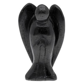 Lebensquelle Plus Tourmaline Angel | Guardian Angel Made of Gemstone | Standing Figure (Schorl)