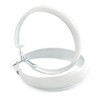 Medium White Enamel Hoop Earrings – 45mm Diameter – Classic
