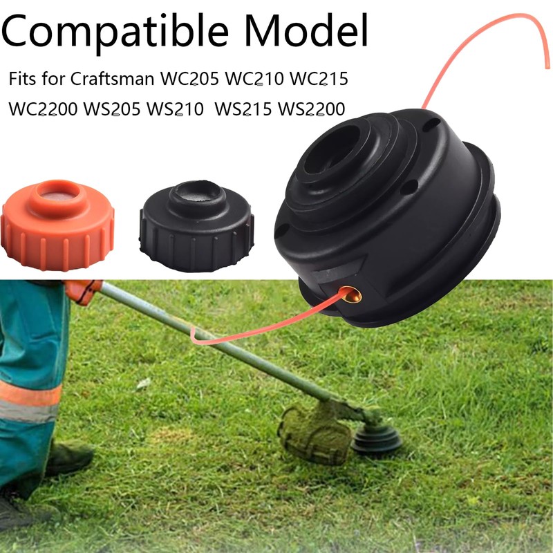 String Trimmer Head Replacement with two Bump Knob for Craftsman