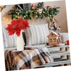 Kisangel 4pcs Artificial Poinsettia Christmas Flowers Xmas Tree Decorations Red