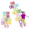 10 PCS Number Lattice Floor Sticker with Footprint Stickers,Funny Number