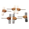 Nacnic Set of 6 rectangular stone and wood knobs. 63