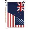 New Zealand USA Friendship Garden Flag,12x18 in Heavy Duty New