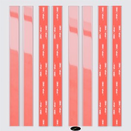 4X 200mm Acrylic Flexible Hinges - No Glue Required. Low Profile, Transparent, Continuous Acrylic Piano Hinges