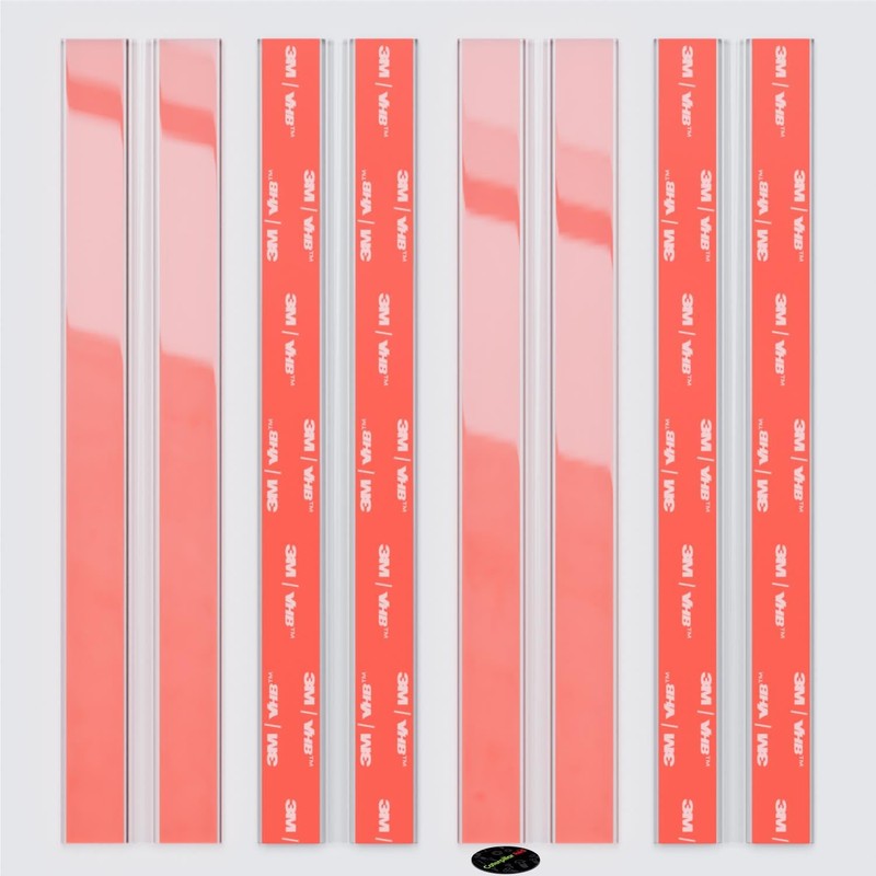 4X 200mm Acrylic Flexible Hinges - No Glue Required. Low