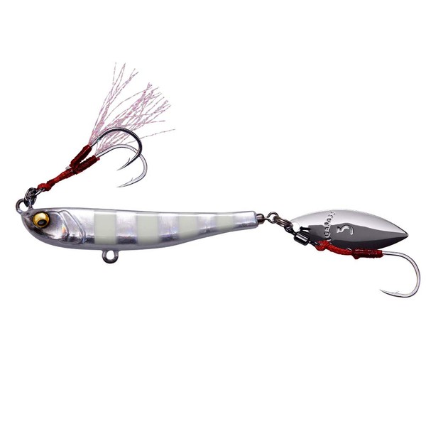 Megabass MAKIPPA Metal Jig, 1.1 oz (30 g), Glow Zebra