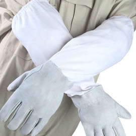 Binnan Beekeeper Gloves Goatskin Leather Protective Gloves with Long Sleeves for Beginners Beekeeper 1 Pair
