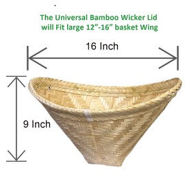Unbranded Traditional Thai Sticky Sweet Rice  Handcraft Bamboo Basket Steamer + Wicker Lid - Bamboo Basket Steamer Only