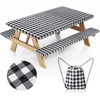 Nimalpal Picnic Table Cover with Bench Covers and Bag, Camping