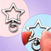 10Pcs Star Carabiner Keychain,Metal Star Carabiner Lobster Claw Clasps