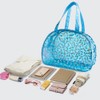 TotePrint Large Clear Butterfly Cosmetic Bag and Travel Pouch with