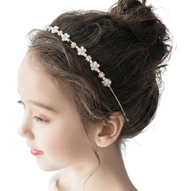 Children's Headband, Recital, Hair Accessory, Hair Ornament, Kids, Girls, Formal, Piano, School Entrance Ceremony, Wedding, Shichi-Go-San Pearl, Bijou (Type-H)