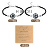 Fuezoiu 2pc Pulseras Para Parejas De Sol Y Luna Brilla
