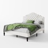 SHA CERLIN Queen Size Bed Frame with Adjustable Headboard/Velvet Upholstered/Diamond