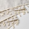 Faux Linen Tassel Kitchen Valances for Windows Modern Farmhouse Neutral