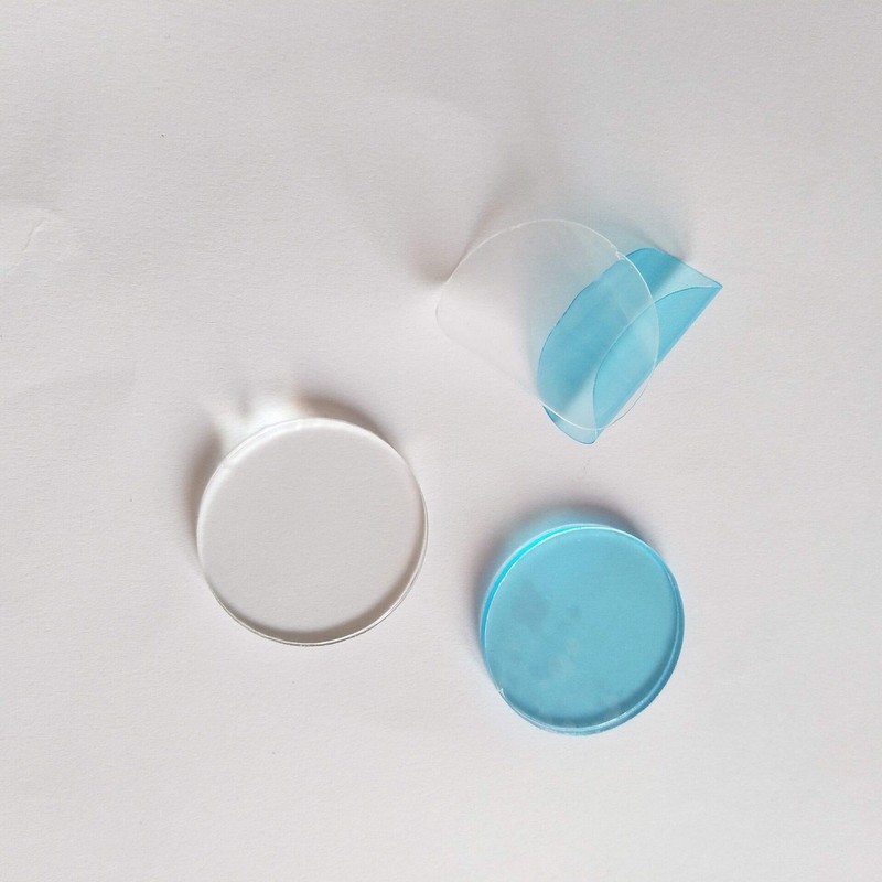 15 Pieces Clear Blank Acrylic Keyrings with Round Circle Acrylic