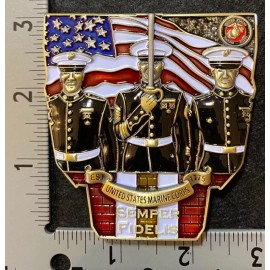 Voltron Challenge Coin - Red Lion - US Marine Corps