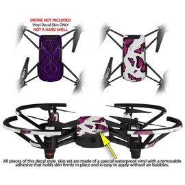 Skin Decal Wrap 2 Pack for DJI Ryze Tello Drone Abstract 01 Purple Drone NOT Included