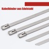 Pack of 100 Steel Cable Ties, Stainless Steel Cable Ties