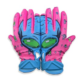 Battle-Men's Sports Alien Ultra Stick Football Receiver Gloves for Adults Large Pink