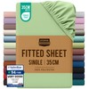Utopia Bedding Fitted Sheet Single, Sage - Deep Pocket 14