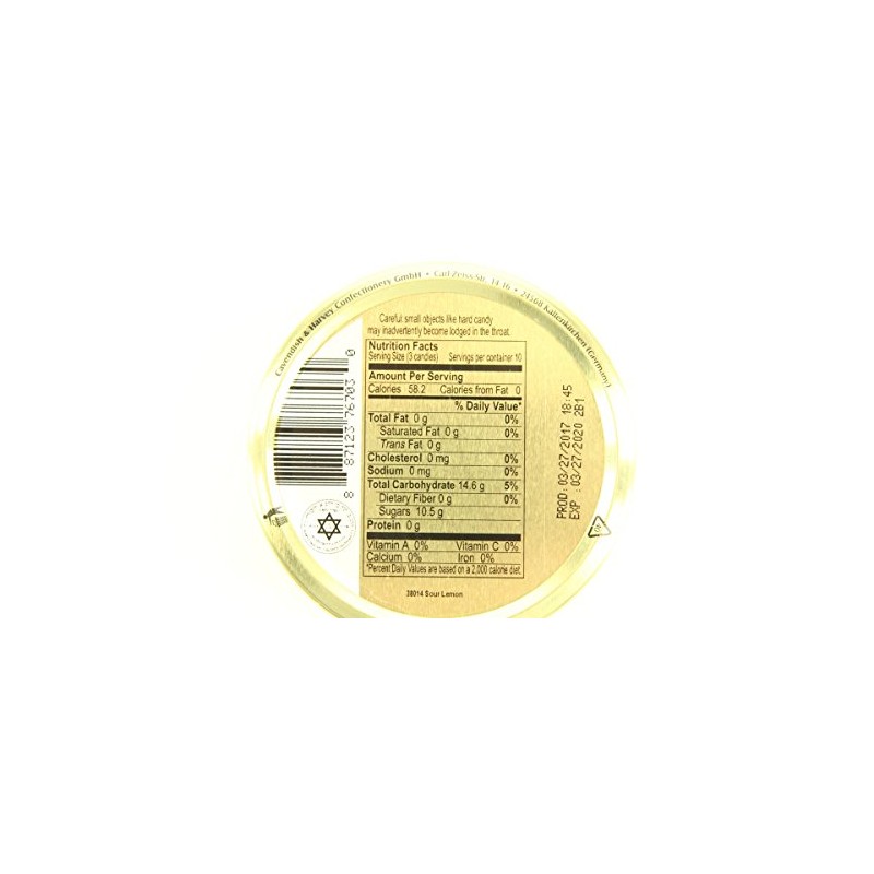 4 Pack Cavendish & Harvey Hard Candy Drops 5.3-ounce Tins