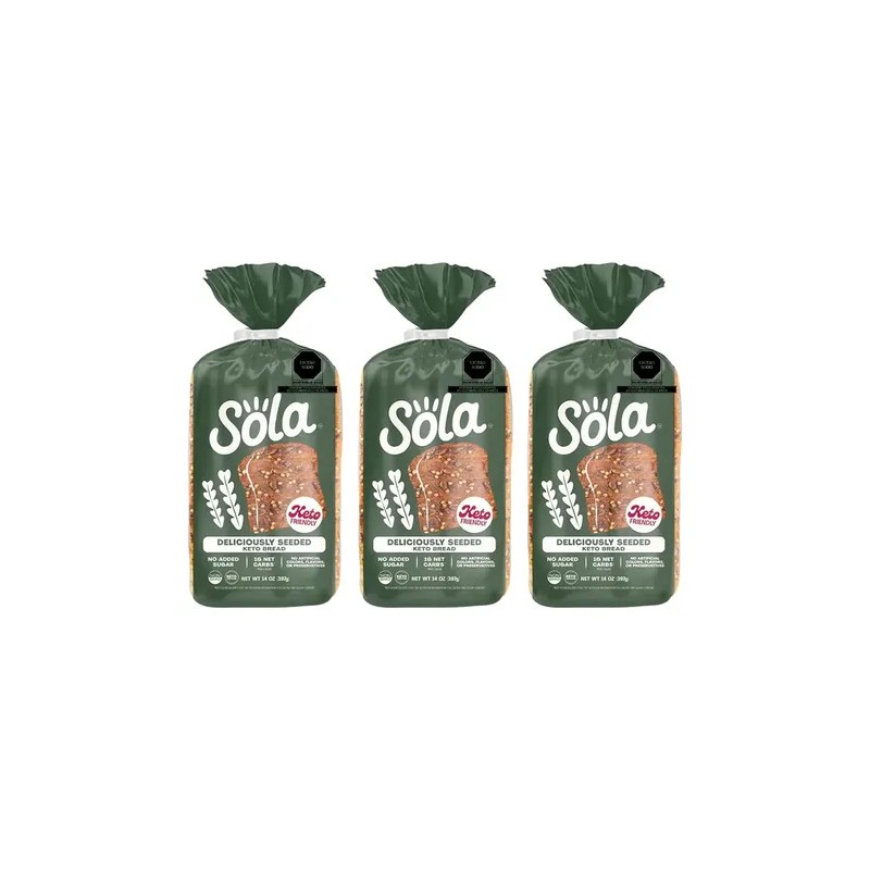 Pan Keto Multigrano Sola 3 Pack Keto Multigrain Bread, Sugar-Free,