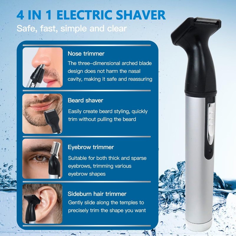 BLUE ELF Superior 4 in 1 Rechargeable Eyebrow Ear Nose