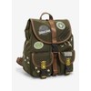 Hot Topic Jurassic Park Patches Slouch Mini Backpack BLACK NONE