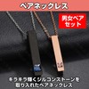 DAIVARNING Pair Necklace, Stainless Steel, Zircon Stone, Couple, Unisex Pair