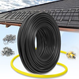 70 FT Gutter Heat Cable Kit, YeloDeer 6 W/FT Heat Tape for Roof and Gutters, Self-Regulating Roof Melt Heating Snow De-Icing Cable, 120V