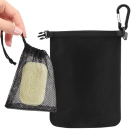 XIAOCHUAN Travel Soap Bag with Mesh Bag, Multifunctional Waterproof and Leak-proof Soap Bag
