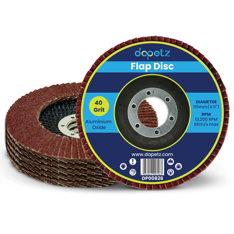 Dapetz ® Flap Discs 115mm 10PCS Grinding Discs 4.5" 40/60